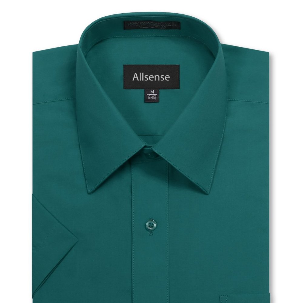 Men's Regular Fit Short-Sleeve Dress shirt Teal